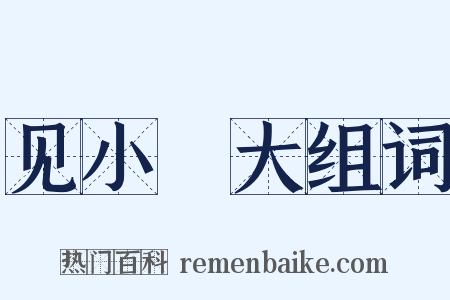 见小闇大组词是什么意思的图片